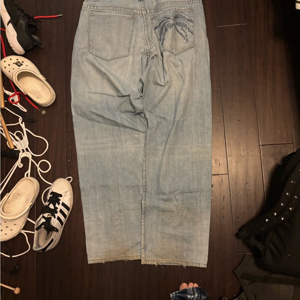 Baggy fit azure blue jeans